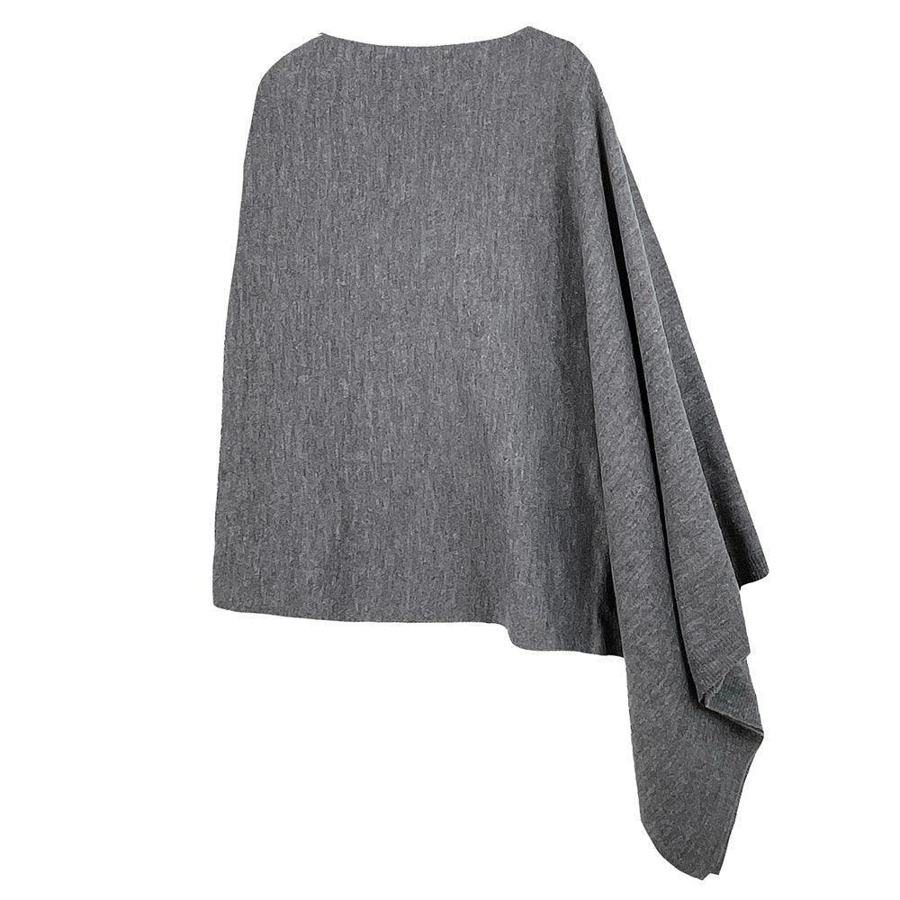 Charcoal Solid Scarf Poncho - Jewelry Store by Erik Rayo
