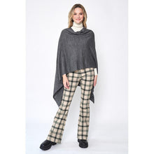 Load image into Gallery viewer, Charcoal Solid Scarf Poncho
