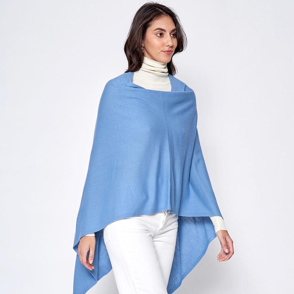 Denim Solid Scarf Poncho - Jewelry Store by Erik Rayo