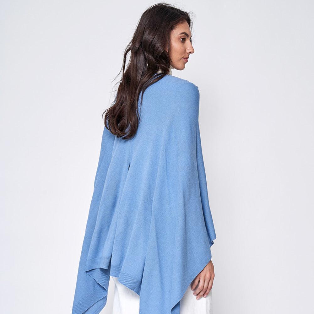 Denim Solid Scarf Poncho - Jewelry Store by Erik Rayo