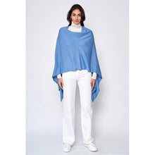 Load image into Gallery viewer, Denim Solid Scarf Poncho
