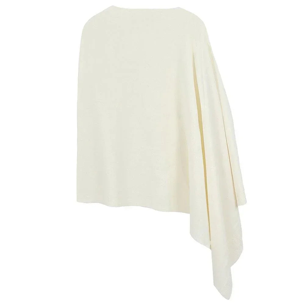 Ivory Solid Scarf Poncho - Jewelry Store by Erik Rayo