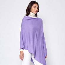 Load image into Gallery viewer, Lavender Solid Scarf Poncho
