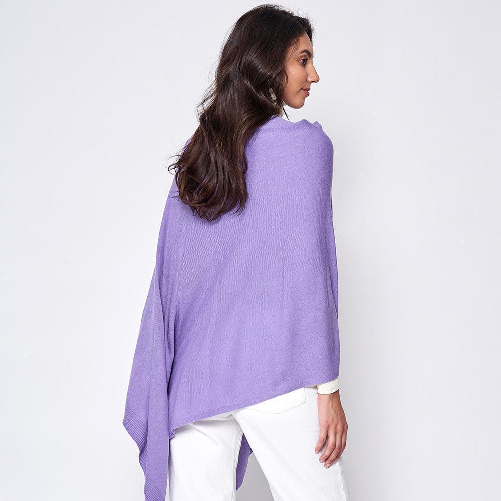 Lavender Solid Scarf Poncho - Jewelry Store by Erik Rayo