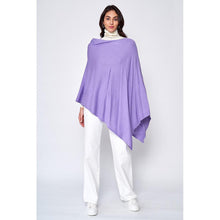 Load image into Gallery viewer, Lavender Solid Scarf Poncho
