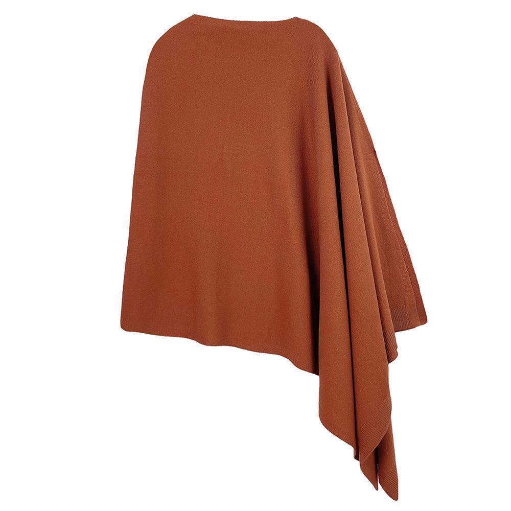 Rust Solid Scarf Poncho - Jewelry Store by Erik Rayo