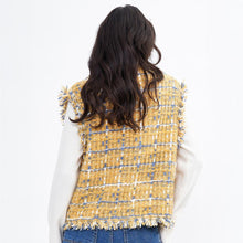 Load image into Gallery viewer, Yellow Plaid Tweed Vest
