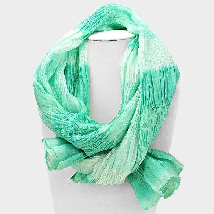 Green Ombre oblong wrinkle scarf - Jewelry Store by Erik Rayo