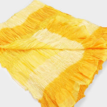 Load image into Gallery viewer, Yellow Ombre oblong wrinkle scarf
