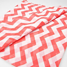 Load image into Gallery viewer, Pink Chevron Polyester Spring Infinity Scarf
