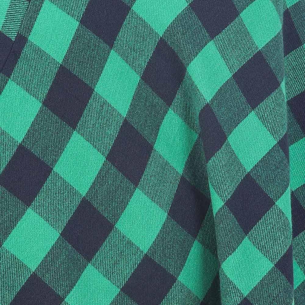 Green Buffalo Plaid Pattern Soft Poncho - Jewelry Store by Erik Rayo