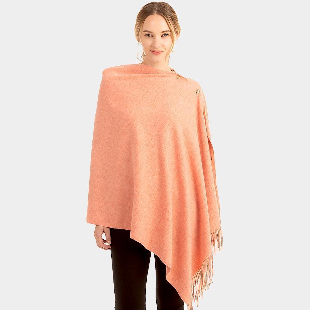 Pink Soft Feel Texture Solid Cape / Scarf - Jewelry Store by Erik Rayo