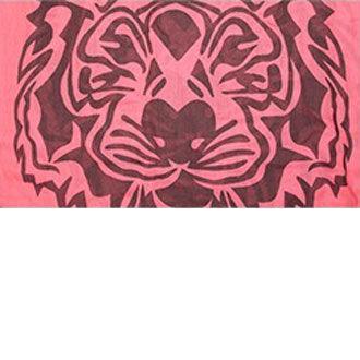 Red Tiger Print Cotton Scarf - Jewelry Store by Erik Rayo