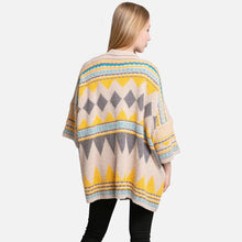 Load image into Gallery viewer, Yellow Tribal Patterned Front Pockets Cardigan
