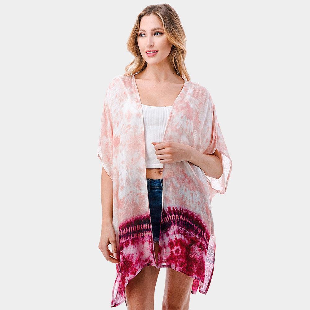 Pink Tie Dye Print Topper Poncho - Jewelry Store by Erik Rayo