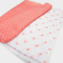 Load image into Gallery viewer, Coral Star Print Infinity Scarf
