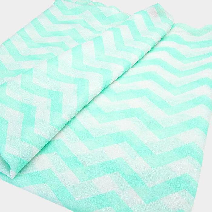 White Chevron Pattern Infinity Scarf - Jewelry Store by Erik Rayo