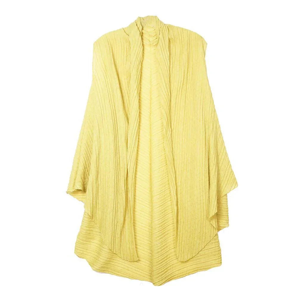 Yellow Solid Pleated Vest - Jewelry Store by Erik Rayo