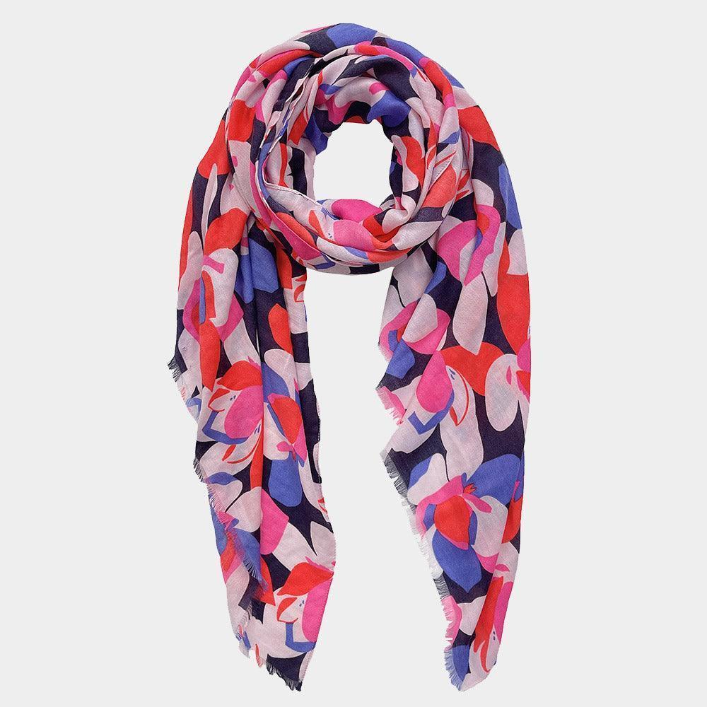 Black Floral Print Scarf - Jewelry Store by Erik Rayo