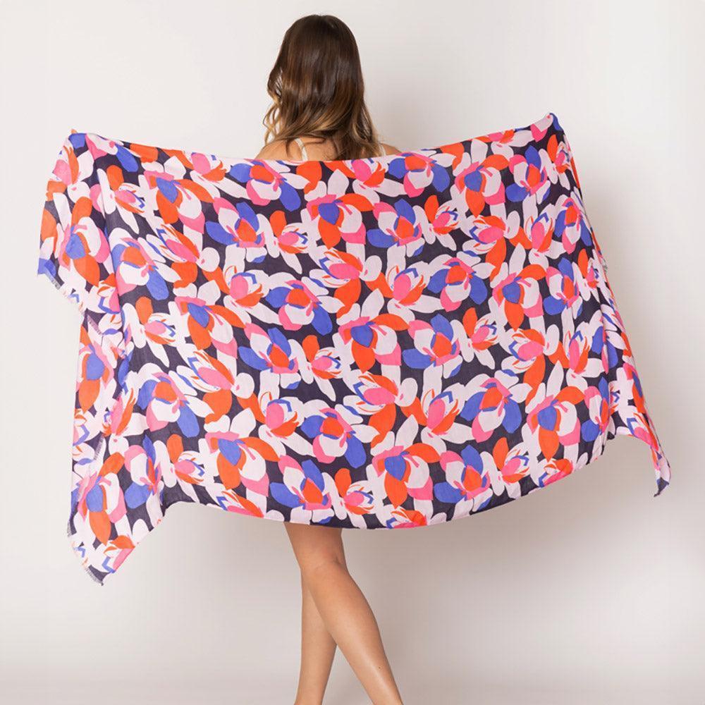 Black Floral Print Scarf - Jewelry Store by Erik Rayo