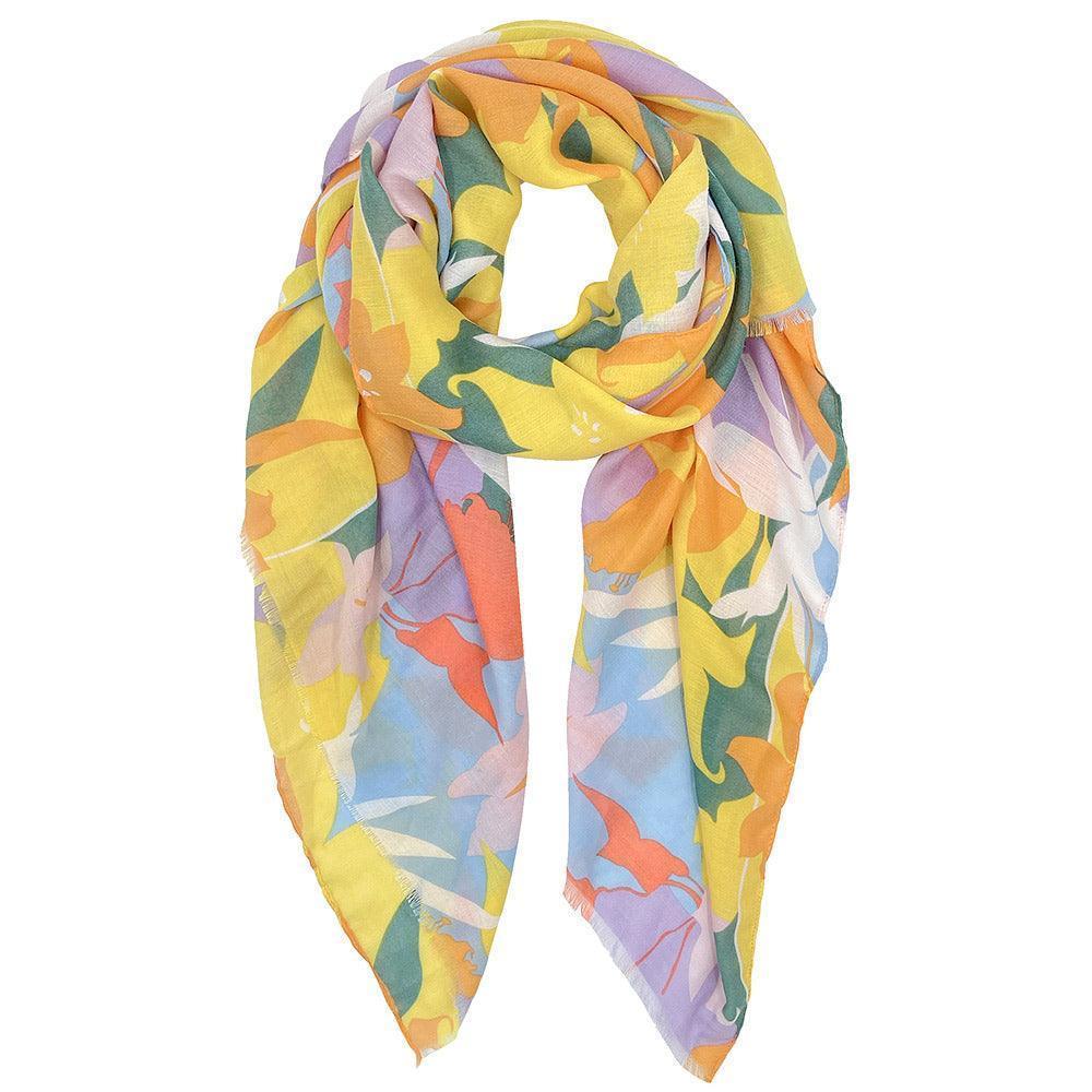 Lavender Floral Print Scarf - Jewelry Store by Erik Rayo