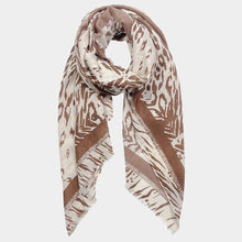 Load image into Gallery viewer, Brown Animal Print Scarf
