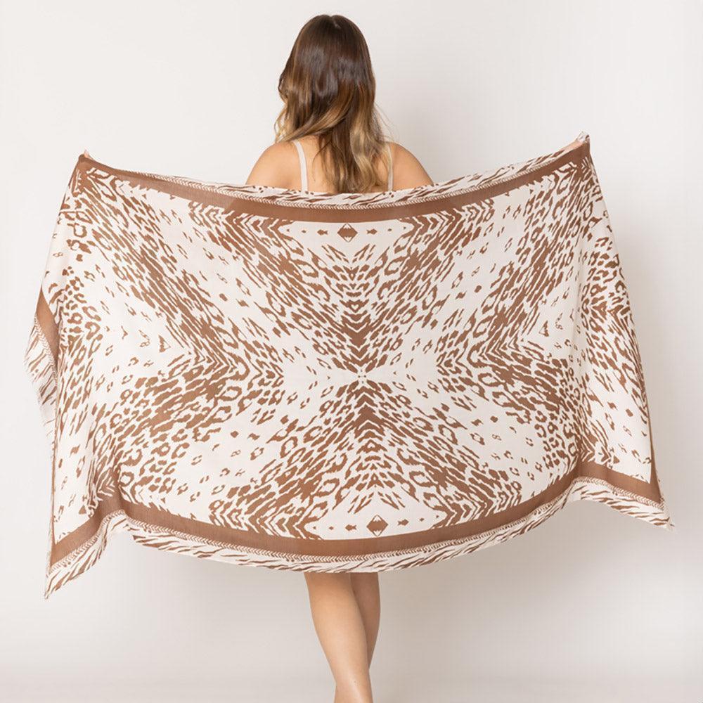 Brown Animal Print Scarf - Jewelry Store by Erik Rayo