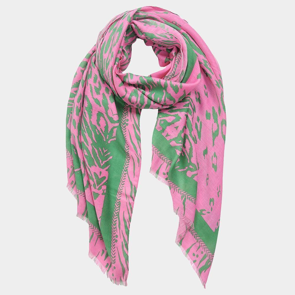 Pink Animal Print Scarf - Jewelry Store by Erik Rayo