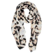 Load image into Gallery viewer, Brown Animal Print Scarf
