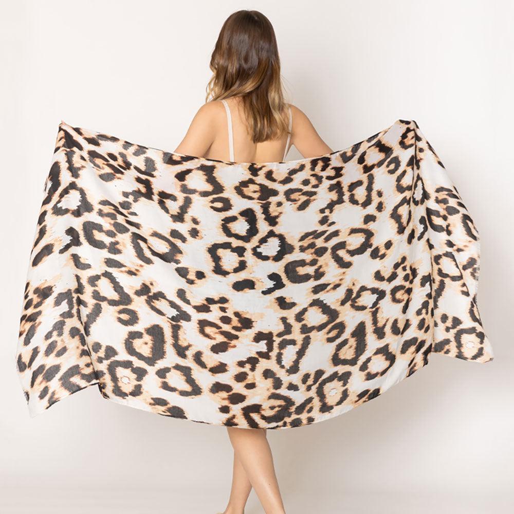 Brown Animal Print Scarf