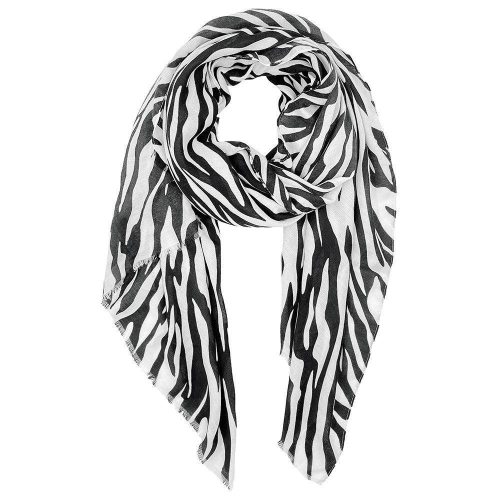 Black Zebra Print Scarf - Jewelry Store by Erik Rayo