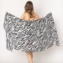 Load image into Gallery viewer, Black Zebra Print Scarf
