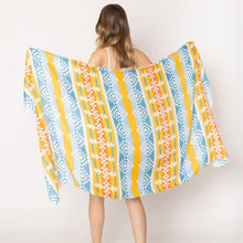 Load image into Gallery viewer, Blue Aztec Print Scarf
