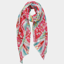 Load image into Gallery viewer, Pink Aztec Print Scarf
