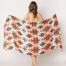 Load image into Gallery viewer, Orange Aztec Print Scarf
