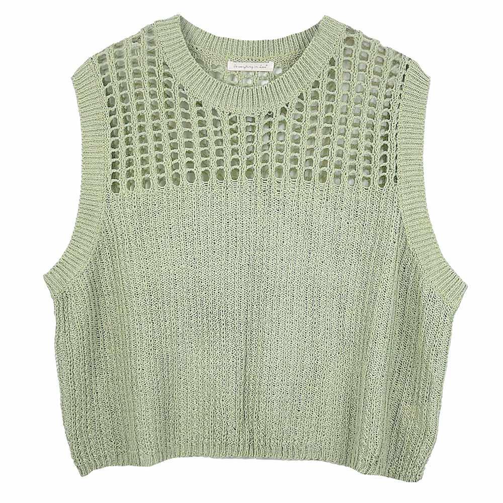 Mint Chest Blocked Crochet Poncho Vest - Jewelry Store by Erik Rayo