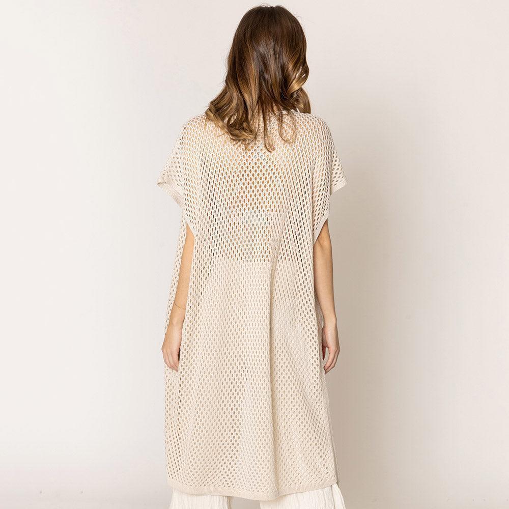 Ivory Mesh Kimono Poncho - Jewelry Store by Erik Rayo