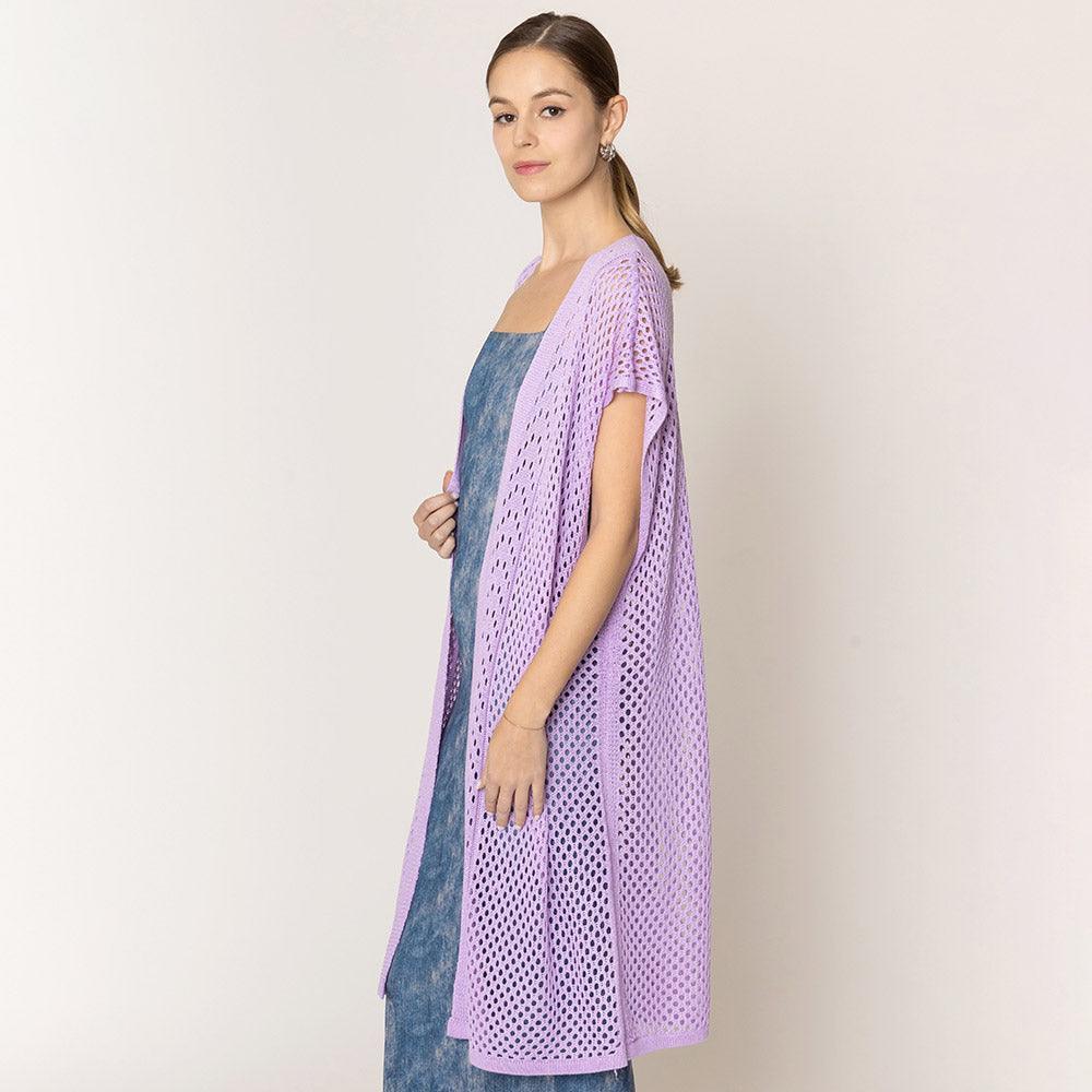 Lavender Mesh Kimono Poncho - Jewelry Store by Erik Rayo