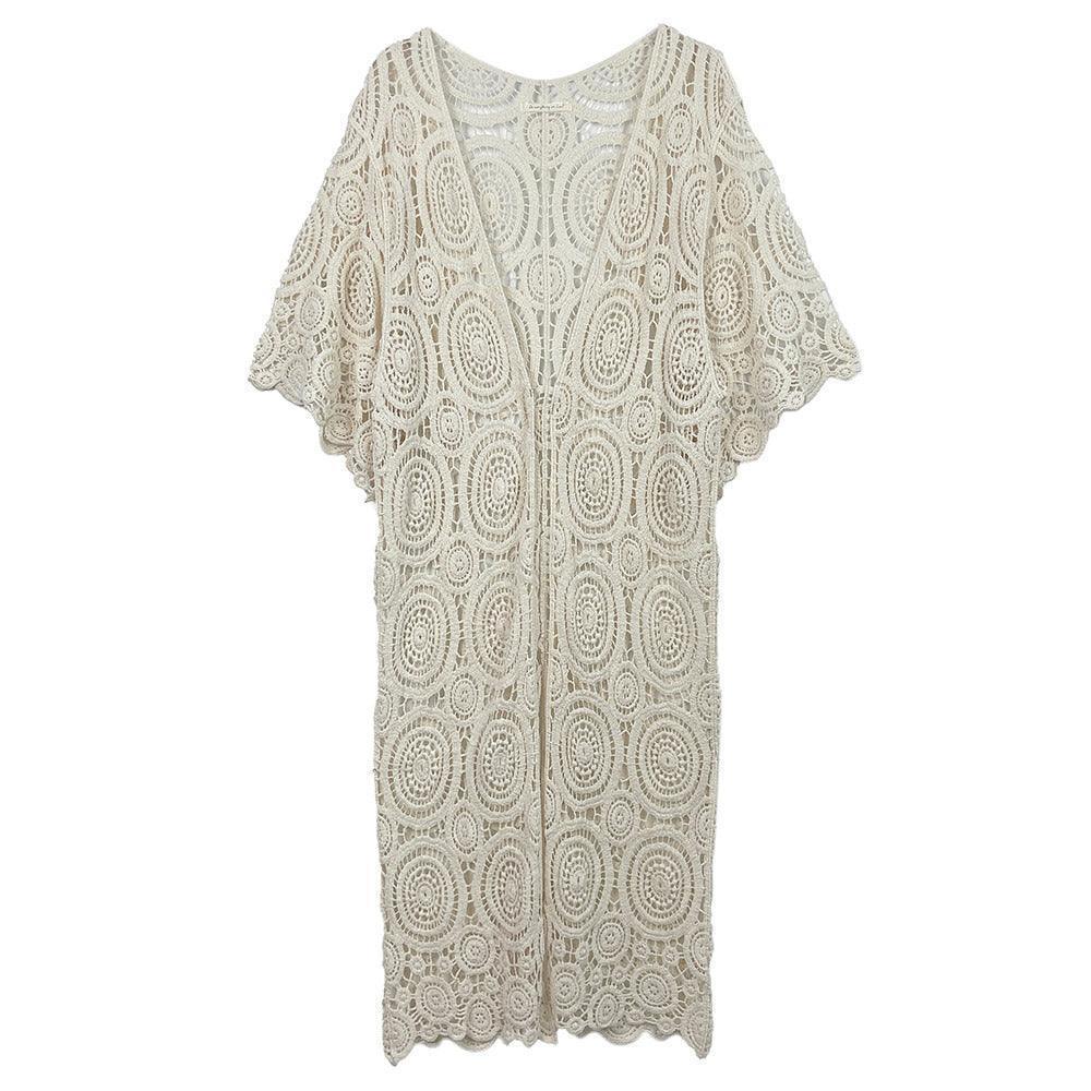 Ivory Crochet Cardigan Poncho - Jewelry Store by Erik Rayo