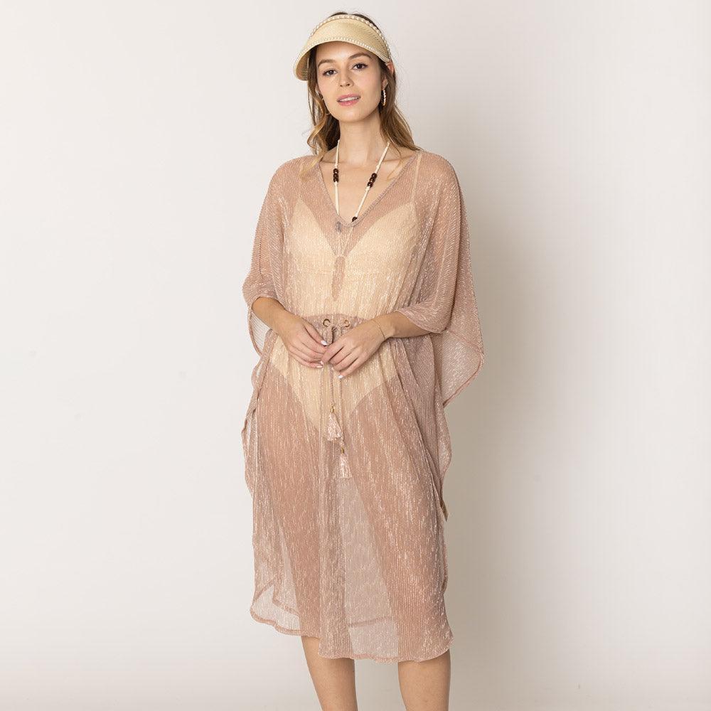 Pink Lurex String Poncho - Jewelry Store by Erik Rayo