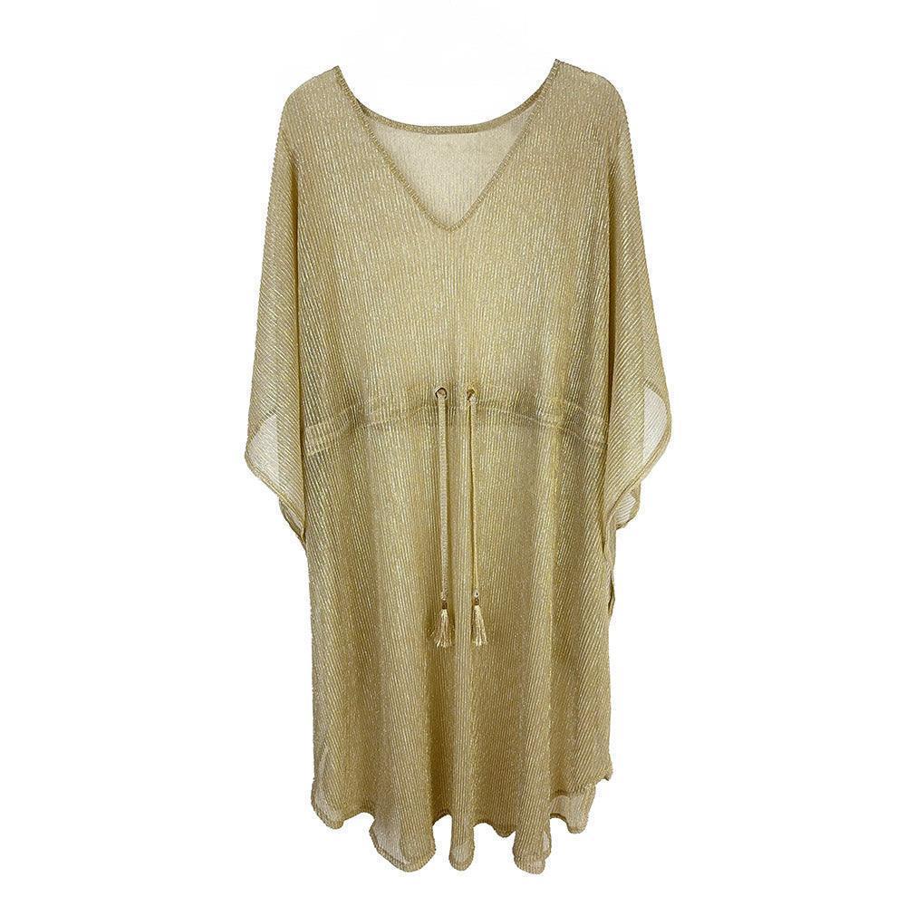 Gold Lurex String Poncho - Jewelry Store by Erik Rayo