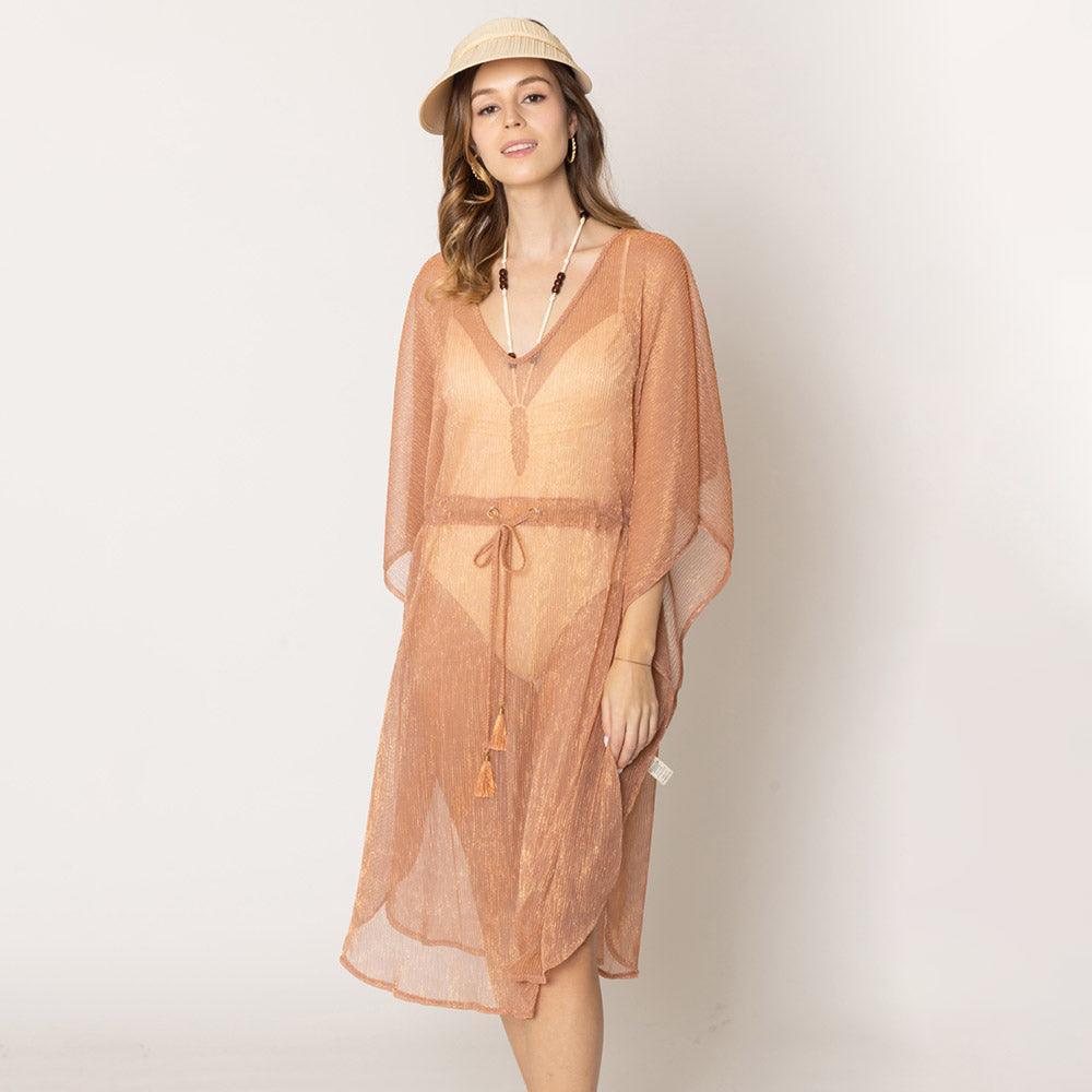Rose Gold Lurex String Poncho - Jewelry Store by Erik Rayo