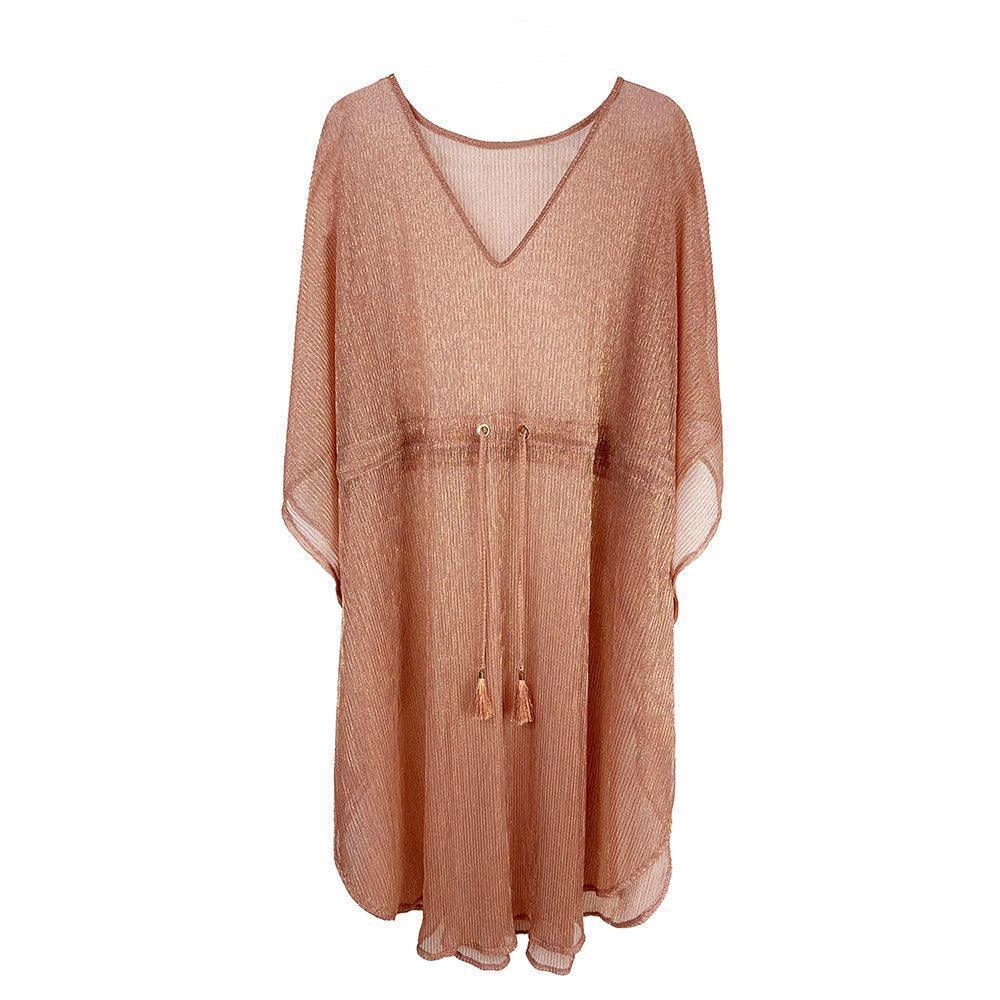 Rose Gold Lurex String Poncho - Jewelry Store by Erik Rayo