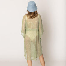 Load image into Gallery viewer, Green Lurex String Poncho
