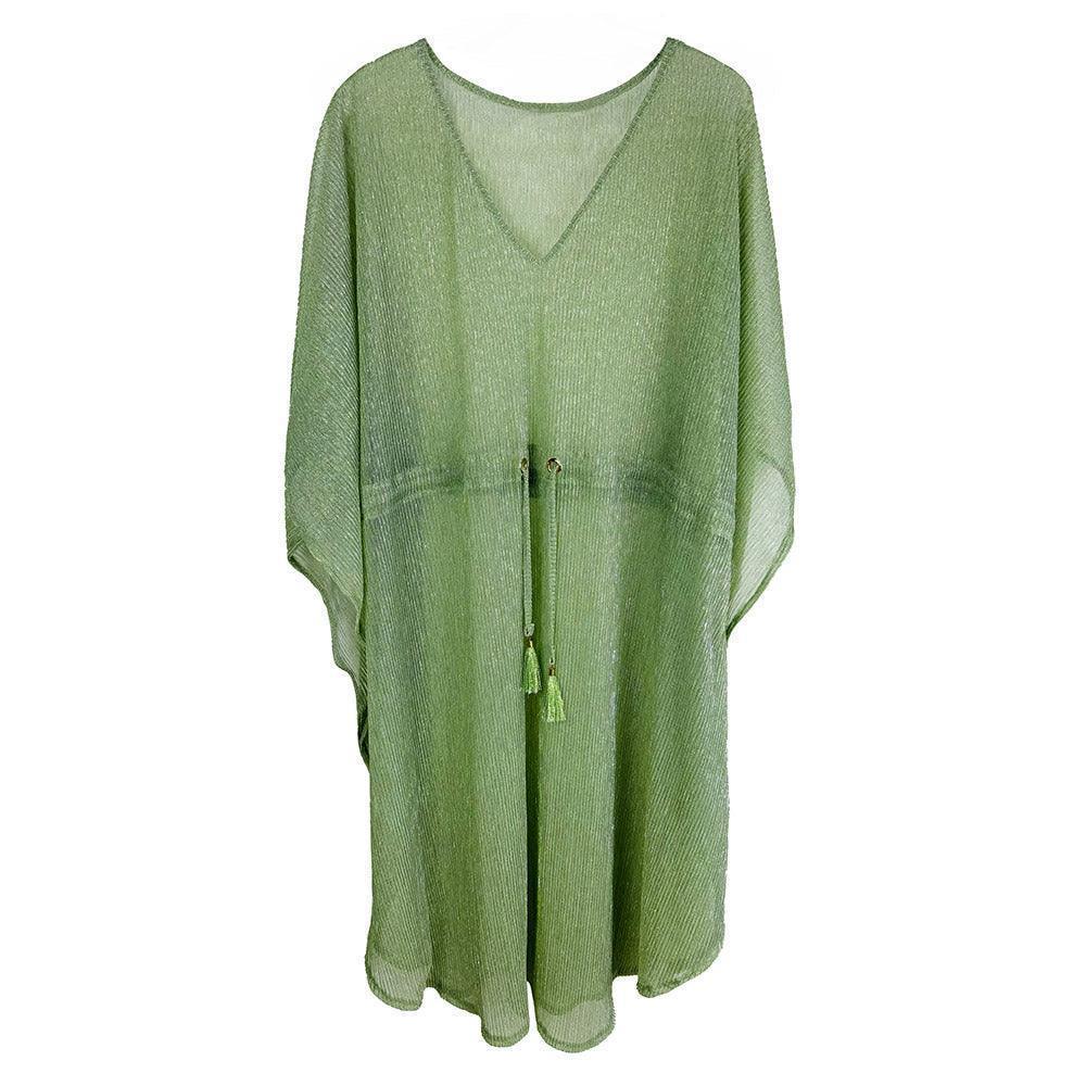 Green Lurex String Poncho - Jewelry Store by Erik Rayo
