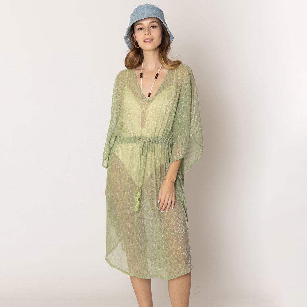 Green Lurex String Poncho - Jewelry Store by Erik Rayo