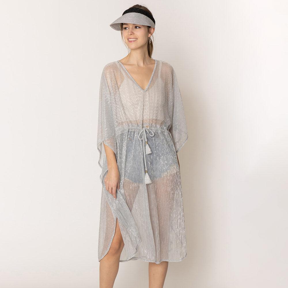 Silver Lurex String Poncho