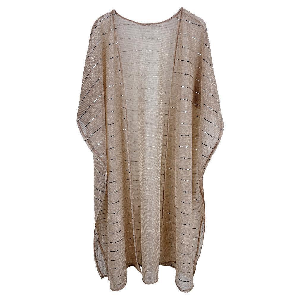 Gold Lurex Kimono Poncho - Jewelry Store by Erik Rayo