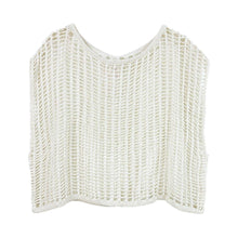 Load image into Gallery viewer, Ivory Crochet Poncho Vest
