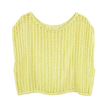 Load image into Gallery viewer, Yellow Crochet Poncho Vest
